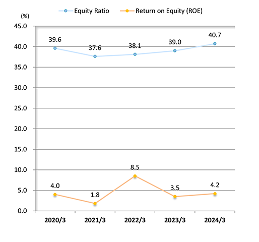 Equity Ratio/Return on Equity (ROE)